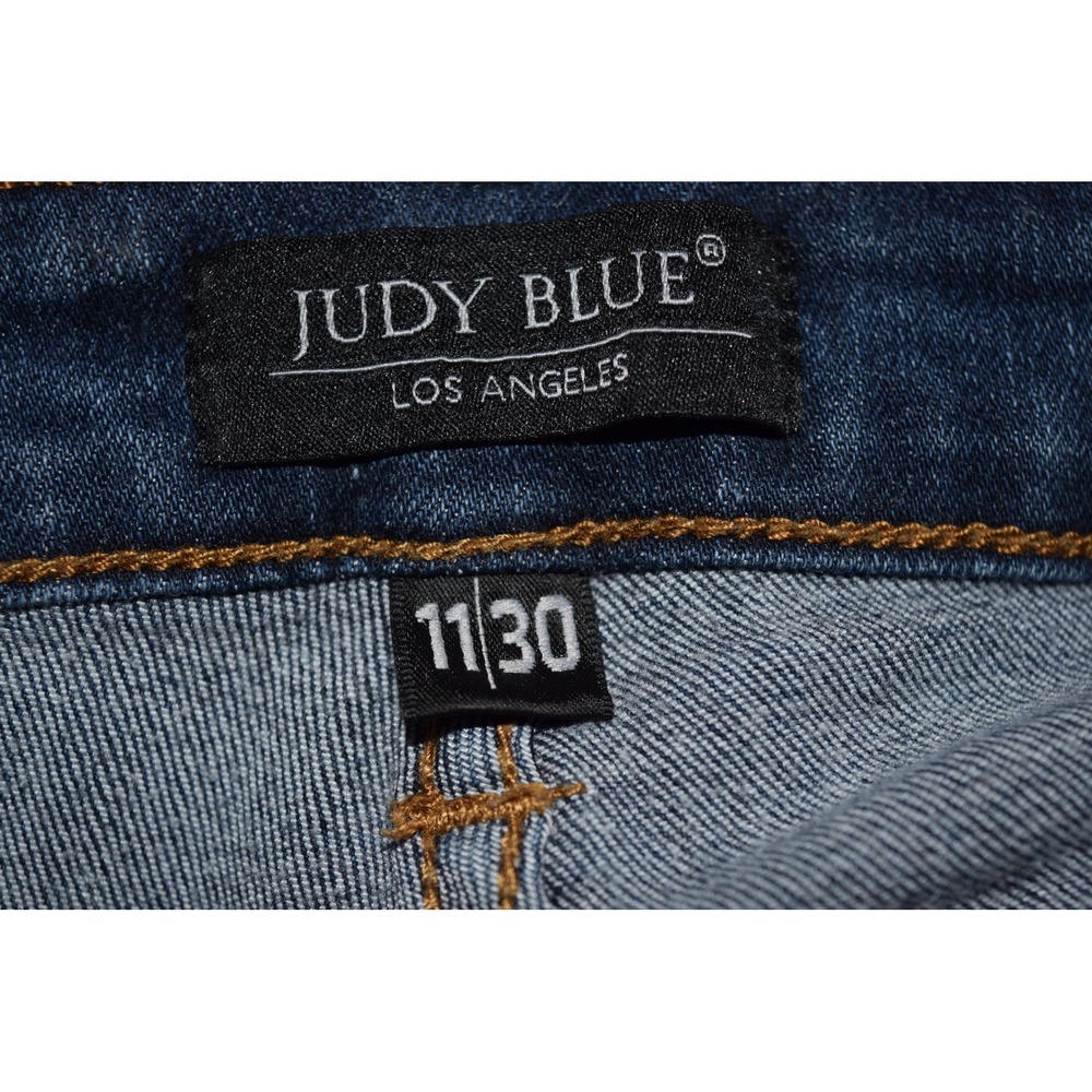 Judy Blue Straight Leg Jeans Womens 11/30 Blue Excellent Medium Wash Stretch - Picture 6 of 8